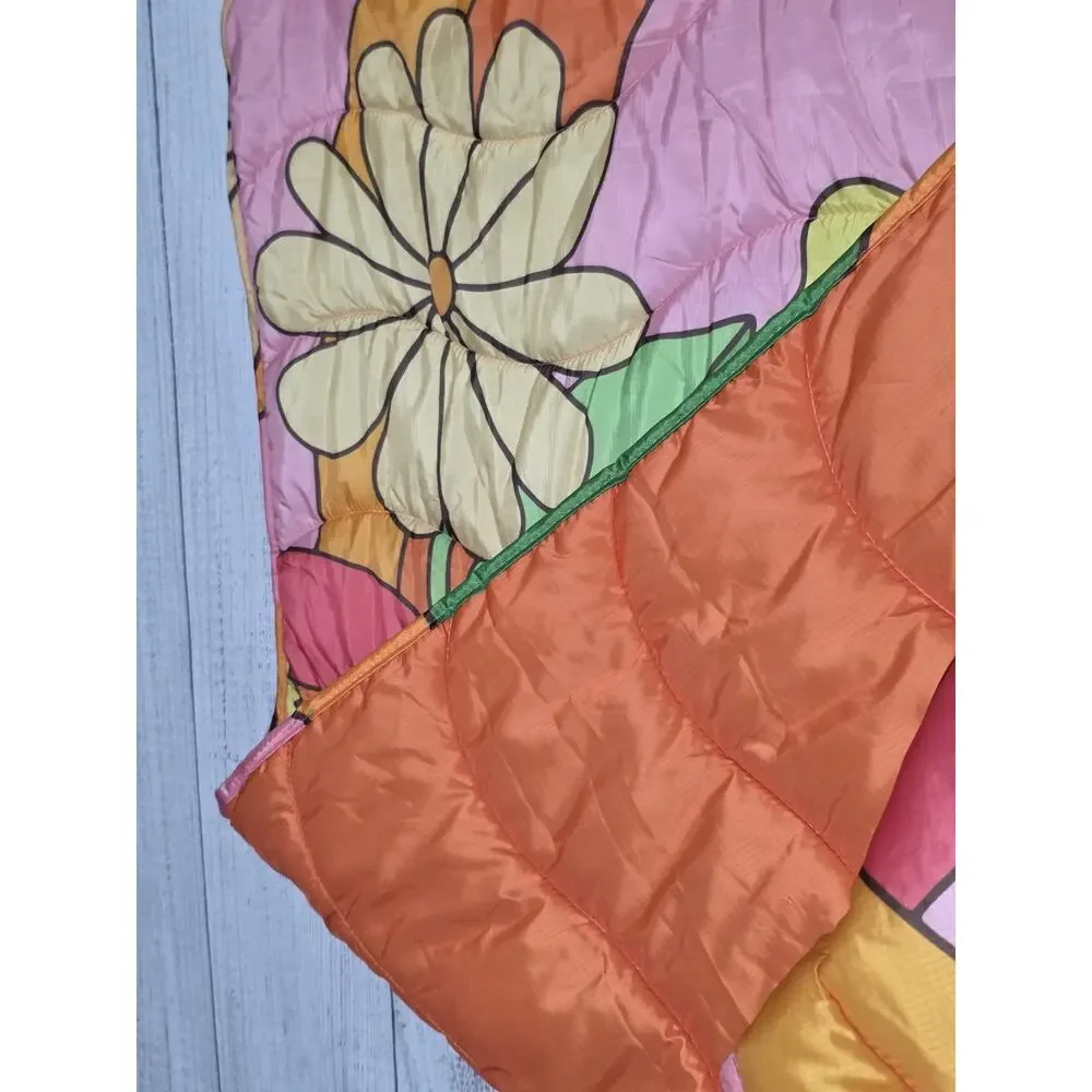 TOOT Talking Out Of Turn In The Groove Groovy Floral Puffy Blanket - 50x67